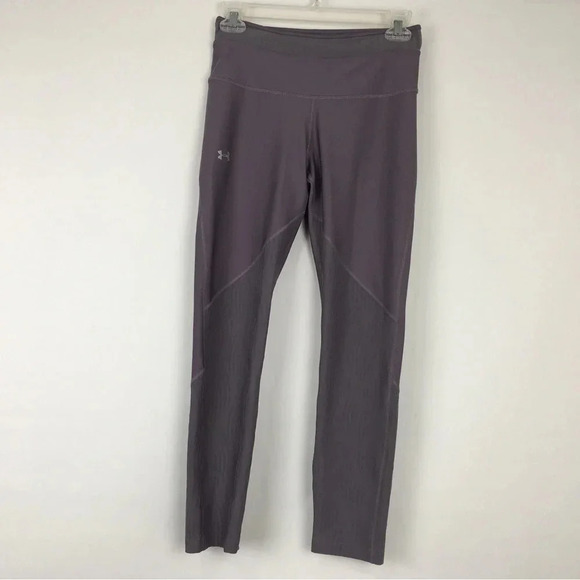 Under Armour HeatGear Armour High Waisted Ankle Crop Jacquard Leggings Size M - Picture 1 of 5